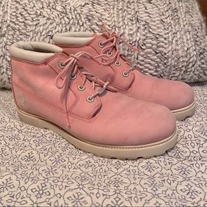 TIMBERLAND Pink & White Boots
